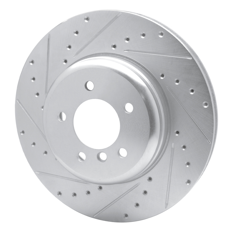 BMW Z4 Brake Rotor (1) - Front Left - R1 Concepts - Drilled & Slotted - Silver - `11-`16